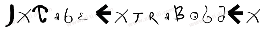 JxTabe ExtraBoldExp字体转换